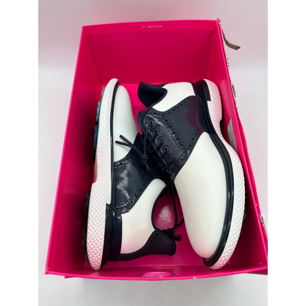 G/FORE Galivant2r T.P.U. Saddle Men 7. 5W Golf Shoes Snow/Twilight GMF000068 - Picture 5 of 16